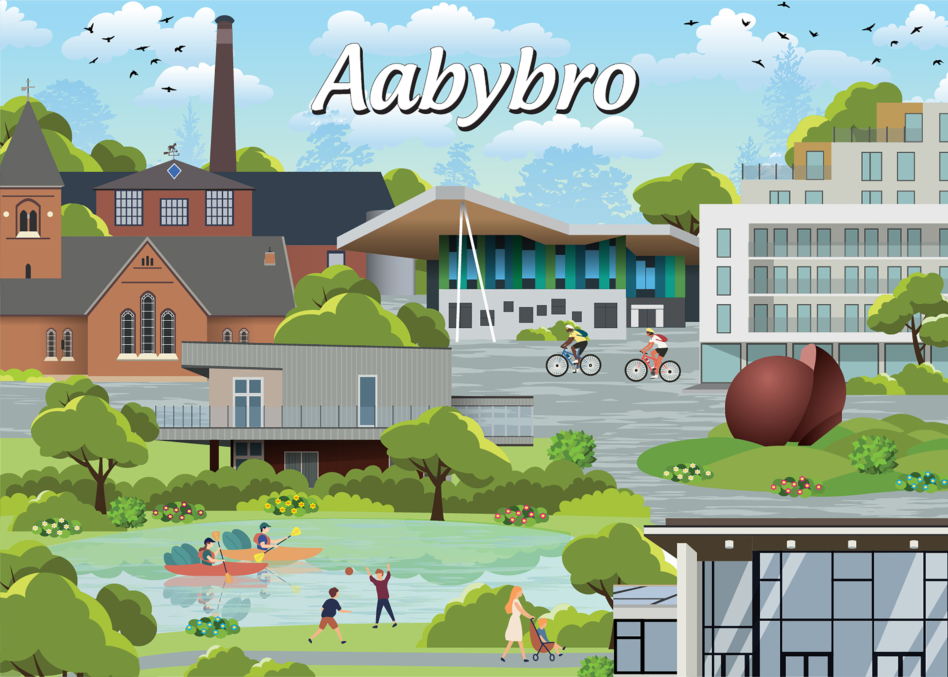 Danske byer: Aabybro, 1000 brikker