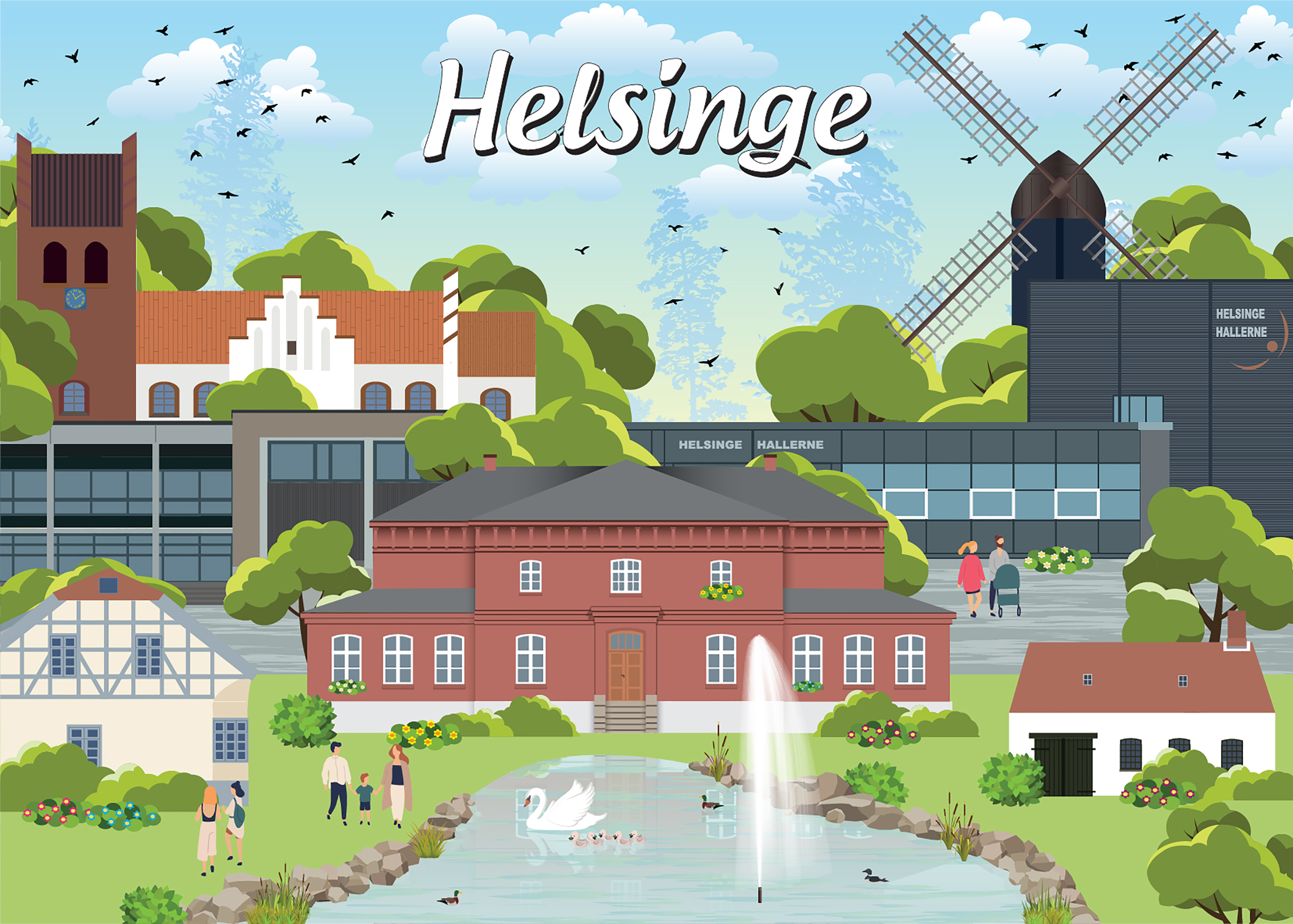 Danske byer: Helsinge, 1000 brikker