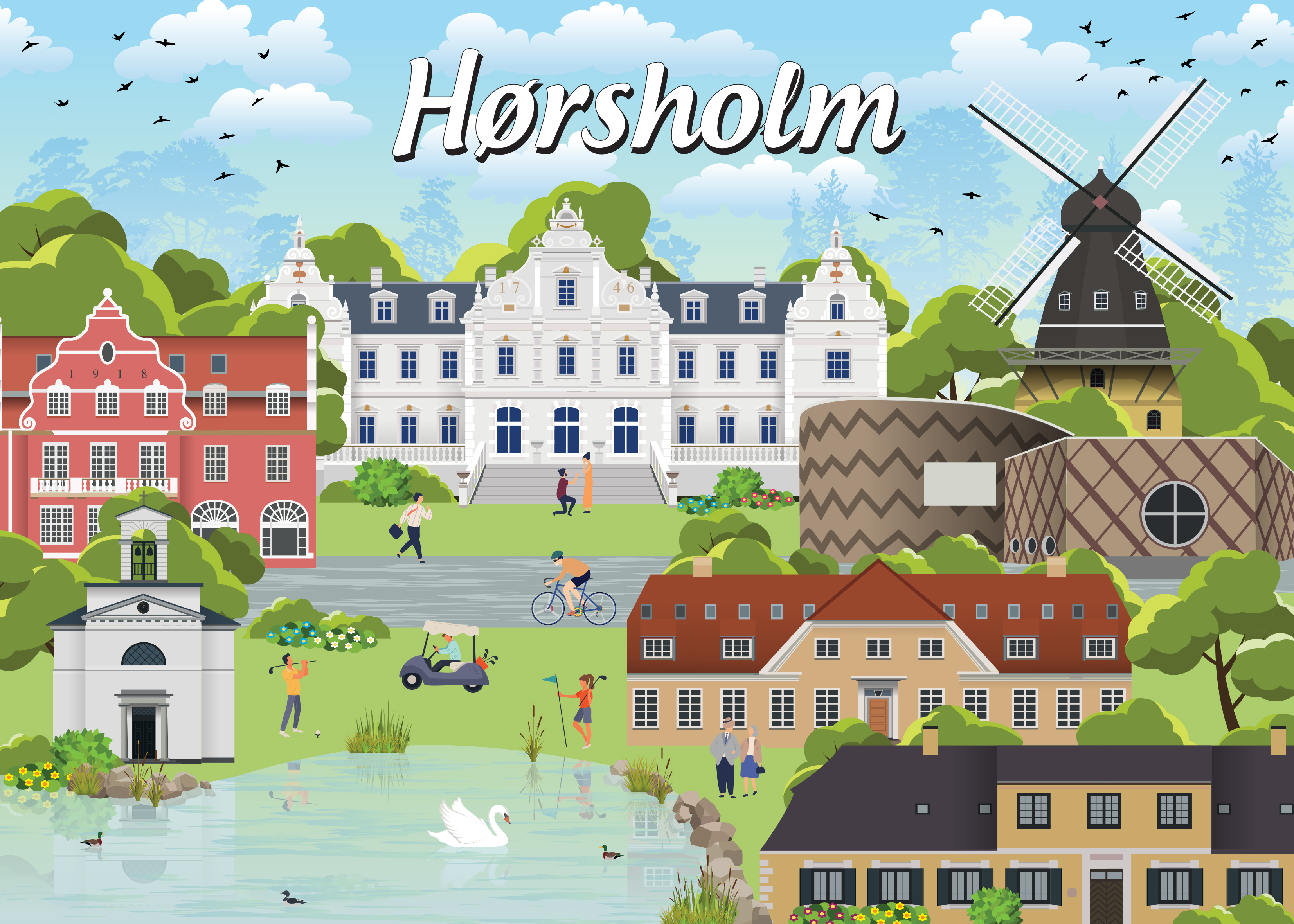 Danske byer: Hørsholm, 1000 brikker