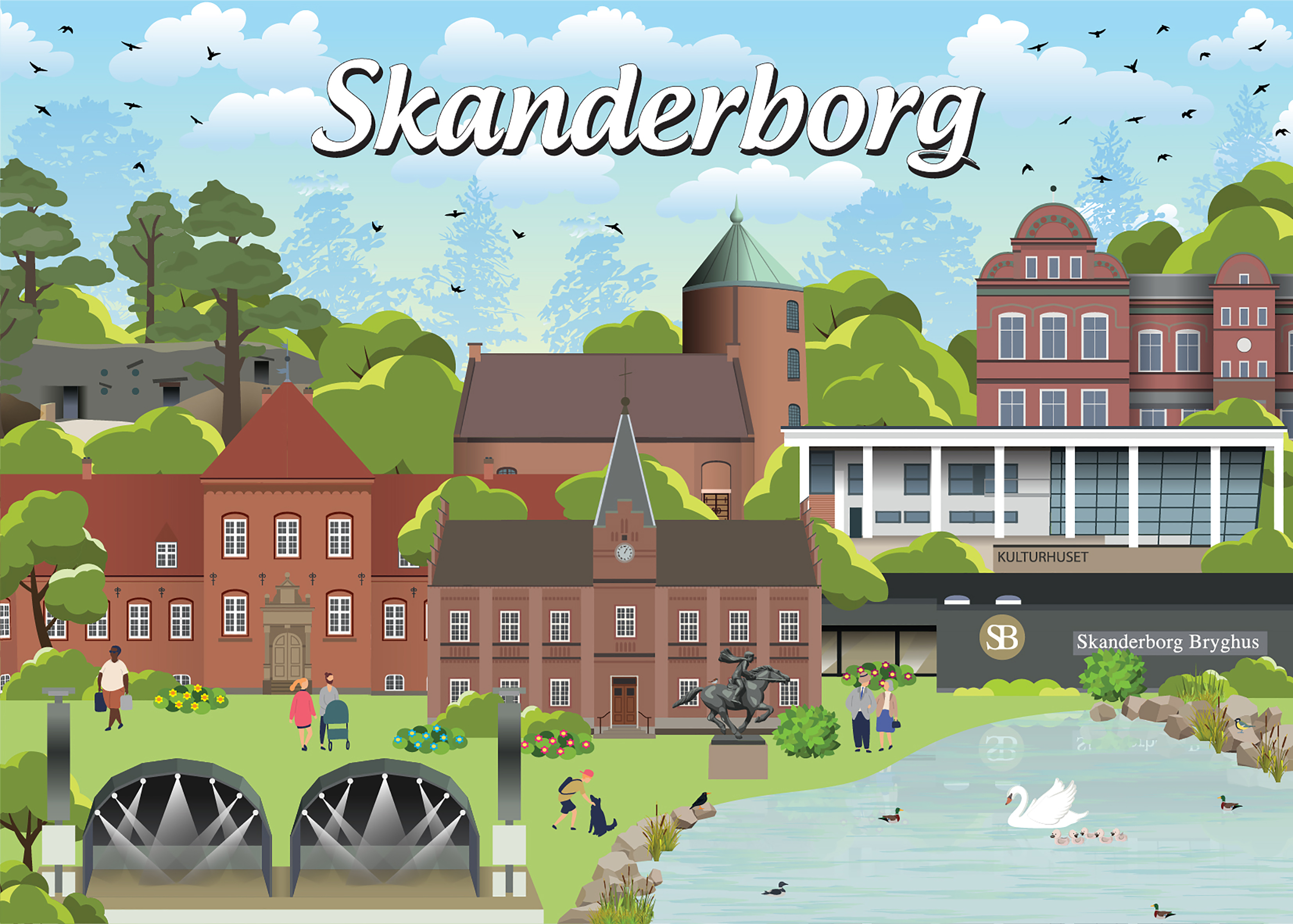 Danske byer: Skanderborg, 1000 brikker